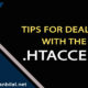 Tips for dealing with the .htaccess file